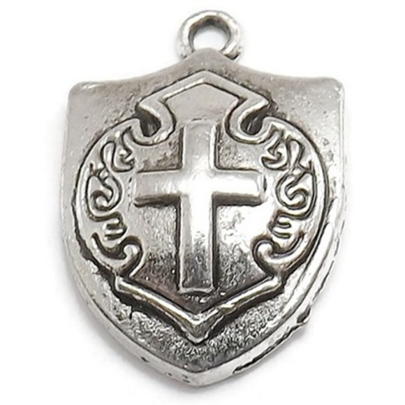 Other - 8pcs Cross Shield Charms, jewelry making supplies‎